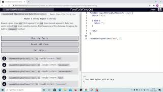 Exercise 7 - repeat a string - freecodecamp