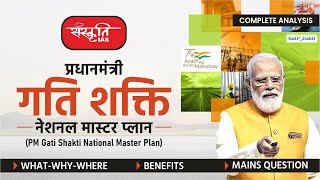 PM Gati Shakti - National Master Plan | Current Affairs Analysis | Sanskriti IAS