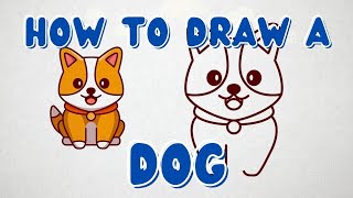 How to Draw a cute Dog 🐶 - Easy Drawing for Kids [ New 2022 ]