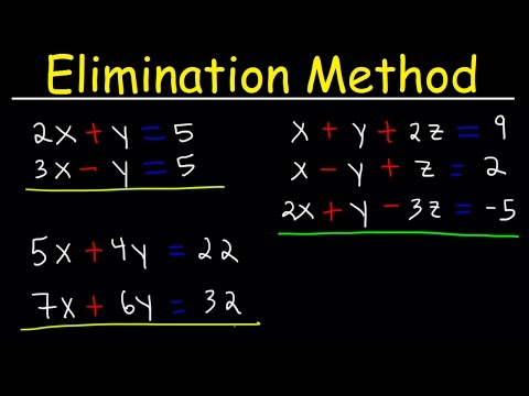 How do you solve a system of equation by elimination?