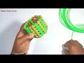 ప్లాస్టిక్ వైర్ తొ చిన్న కాఫీ కప్పు how to make coffee cup from plastic wire in telugu butta bag