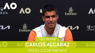 Carlos Alcaraz Press Conference (1R) | Australian Open 2022