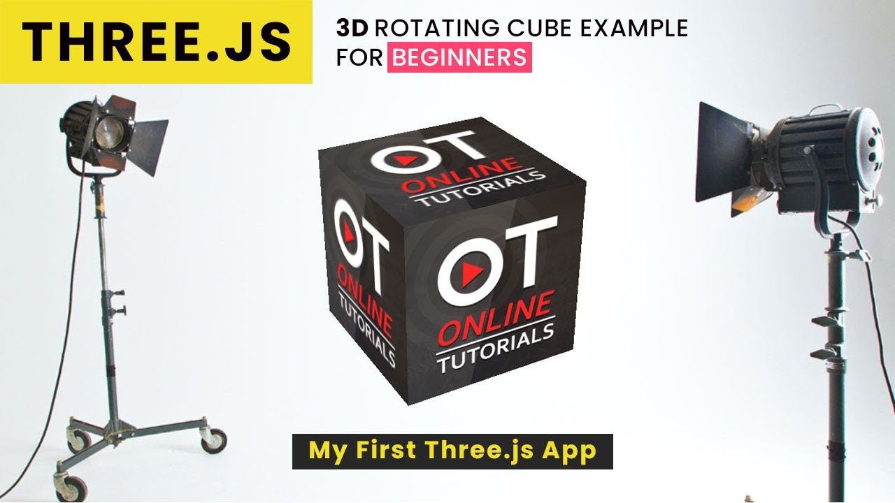 Three Js 3d Rotating Cube Example For Beginners Youtube