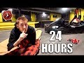 24 HOUR OVERNIGHT CHALLENGE IN GO KART TRACK!