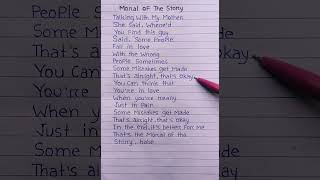 Ashe - Moral of the Story (Lyrics) #viralsong #ytshorts #shortsfeed 1Million 🤩🤩 Views