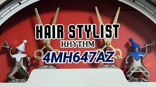 【超激レア/理容店限定販売】リズム時計 HAIR STYLIST 4MH647AZ スモールワールドセレモニー はさみセレモニー 床屋セレモニー からくり時計