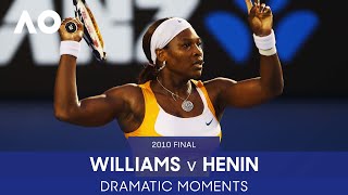 Serena Fights Back After Losing 15 Points in a Row | Williams v Henin | Australian Open 2010 Final