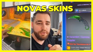 FalleN mostrando suas novas skins