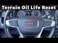 2018 - 2021 GMC Terrain - How To Reset The Oil Life Light - Clear Change Engine Oil Soon