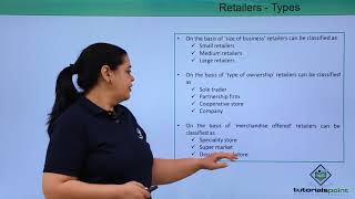 Class 11th – Internal Trade - Retailers – Types | Business studies | Tutorials Point