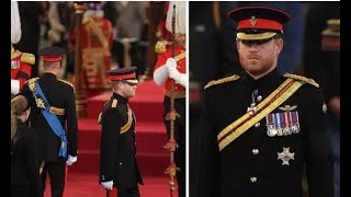 Harry esaudisce il desiderio di Charles e indossa l'uniforme durante la veglia emotiva della regina