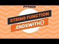 Endswith || String Functions || Python for Beginners