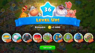 Level 36 unlocked 🔥 I  Township Mobile Game 🏡 🌴