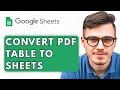 How to Convert PDF Table to Google Sheets [2025 Guide]