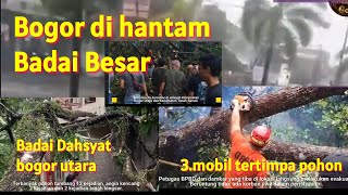Kota Bogor Utara Di Hantam Badai Dahsyat || Hujan Deras Disertai Angin Kencang #bencanaalam