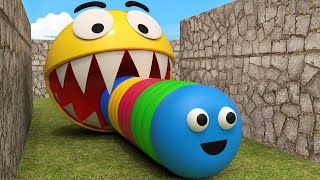 Slither.io vs Pacman and Pokemon in real life