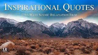 Inspirational Quotes & Amazing Western USA 4k Drone Footage & Ambient Music