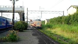 2009/8/29　快速「さわやかライナー」(旧国鉄色485系)発車@山之口駅