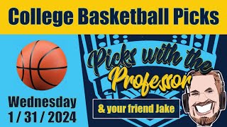 CBB Wednesday 1/31/24 NCAA College Basketball Betting Picks & Predictions (January 31st, 2024)