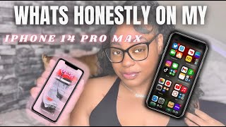 WHATS ON MY NEW IPHONE 14 PRO MAX? I *IOS 16 I UNORGANIZED VERSION !