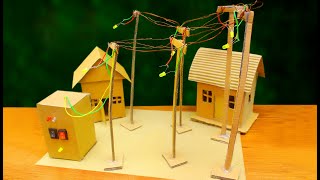 How does electricity come to the street light from the power house - Science Project - Electricity