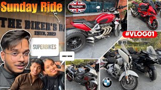 The most expensive bikes of India | BMW s1000rr | The Bikers Barn Cafe Gurgaon | My first vlog