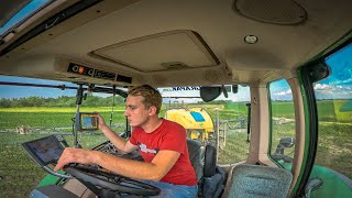 Cab View | Fendt 720 Vario + Caffini Starter 3300 | Spraying Corn