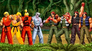 [KOF Mugen] Ken Team vs Ralf Jones Team