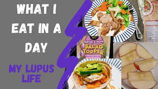 WHAT I EAT IN A DAY  \u0026 calorie count (MFP) |  Journey to lose 100lbs (26lb down!)  |  #mylupuslife