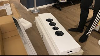 Unboxing “DLS FLATBOX XXL” Cleanest looking home theater speakers I’ve ever seen!!😮😍