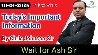 Today's Update \u0026 Information by Chris Sir Just Wait for Ash Sir #ONPASSIVE #ash