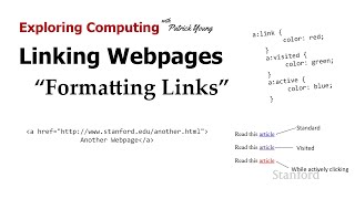 Stanford CS105: Introduction to Computers | 2021 | Lecture 8.3 Linking Webpages: Formatting Links