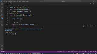 Insertion sort algorithm in python. #shorts #programming #pythontutorial