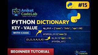 #15 Dictionary in Python in Marathi | Python Dictionary Explained with Examples | #AniketCodeLab