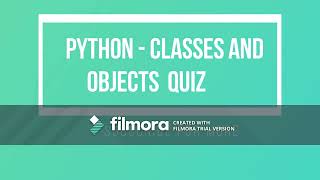 Python - Classes and Objects Quiz Sol