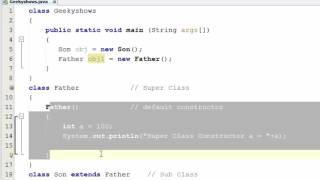139. super with default constructor in Java Programming (Hindi)