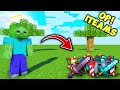 MINECRAFT BUT ZOMBIES DROP EXTREMELY OP ITEMS...