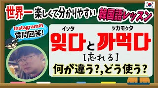 【楽しい韓国語勉強#127】一般的な「忘れる」と若者が使う「忘れる」？使い分けを解説♪