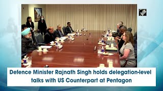 Defence Minister Rajnath Singh holds delegation-level talks with US Counterpart at Pentagon