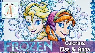 Coloring Elsa & Anna - Disney Frozen Fun on the Run Art Pack