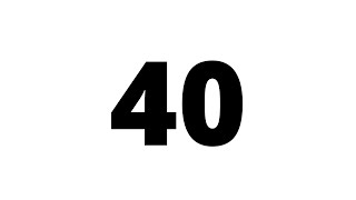 40 Second Countdown Timer White Screen With Sound Effect