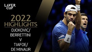 Berrettini/Djokovic v de Minaur/Sock Highlights | Laver Cup 2022 Match 8