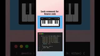 Create a simple working piano #HTML #CSS #JavaScript #CodingProject #TechTutorial #creativecoding