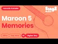 Maroon 5 - Memories (Higher Key) Acoustic Karaoke