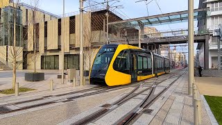 宇都宮ライトレール(LRT) 試運転 宇都宮東口駅 発車 inウツノミヤテラス  #宇都宮ライトレール