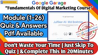 Google Digital Garage Exam Answers 2020 | Lesson 1-26 Module with Assessment In Just 20 minutes