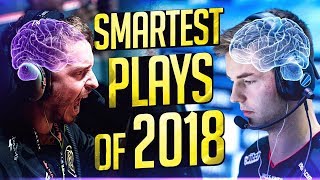 SMARTEST CS:GO PRO PLAYS OF 2018! (AMAZING 200 IQ OUTPLAYS)