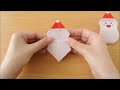 origami snowman with santa hat using only 1 paper