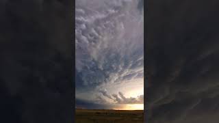 The best mammatus clouds I've ever seen #stormchasing #kansas #mammatus #clouds