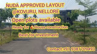 NUDA approved layout Open plots available@Kovuru ,Nellore.